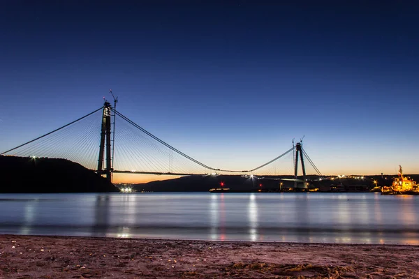 Istanbul Türkei Februar 2016 Yavuz Sultan Selim Brücke Dritte Brücke — Stockfoto