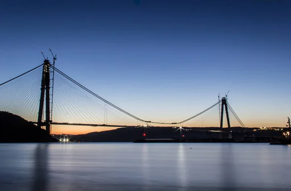 Istanbul Turkey 2016 Február Yavuz Sultan Selim Bridge Harmadik Híd — Stock Fotó