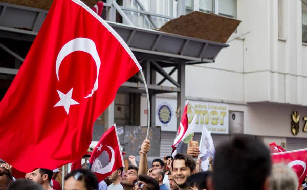 Stanbul Turkey Ağustos Milyonlarca Insan Ağustos 2016 Tarihinde Temmuz Darbe — Stok fotoğraf