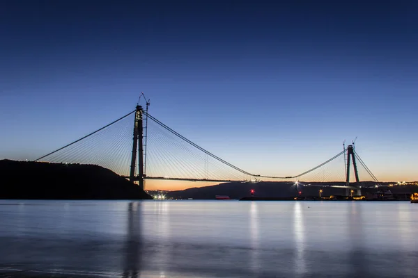 Istanbul Turkey 2016 Február Yavuz Sultan Selim Bridge Harmadik Híd — Stock Fotó