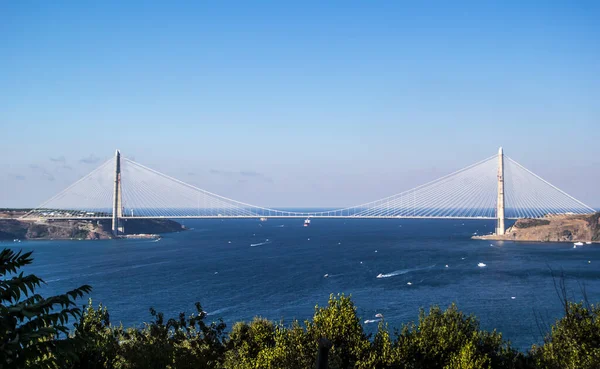 Yavuz Sultan Selim Köprüsü Üçüncü Köprü Stanbul Dan Gelen Yeni — Stok fotoğraf