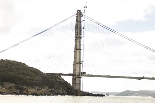 Istanbul Turkey February 2016 Yavuz Sultan Selim Bridge Third Bridge — Stock Photo, Image