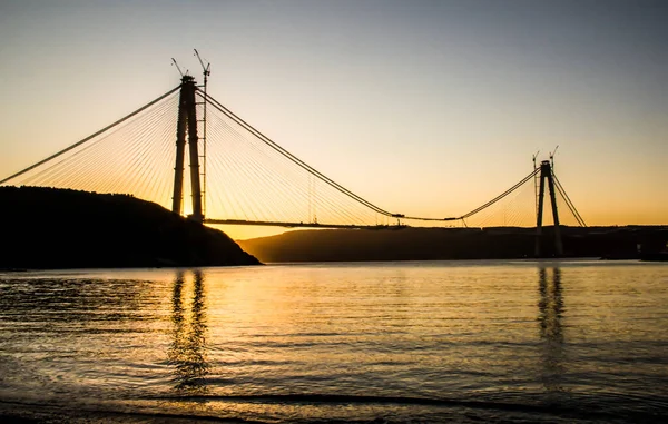 Istanbul Türkei Februar 2016 Yavuz Sultan Selim Brücke Dritte Brücke — Stockfoto