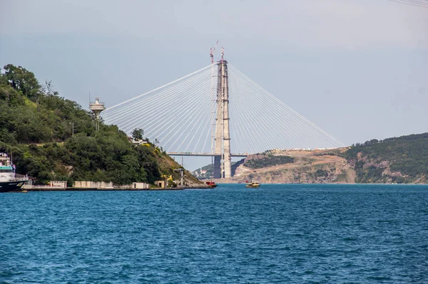 Stanbul Turkey Şubat 2016 Yavuz Sultan Selim Köprüsü Üçüncü Köprü — Stok fotoğraf