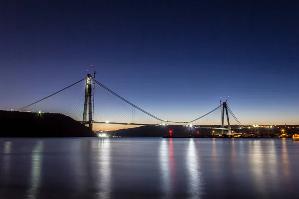 Istanbul Türkei Februar 2016 Yavuz Sultan Selim Brücke Dritte Brücke — Stockfoto