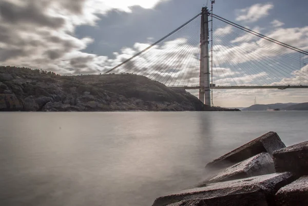 Istanbul Türkei Februar 2016 Yavuz Sultan Selim Brücke Dritte Brücke — Stockfoto