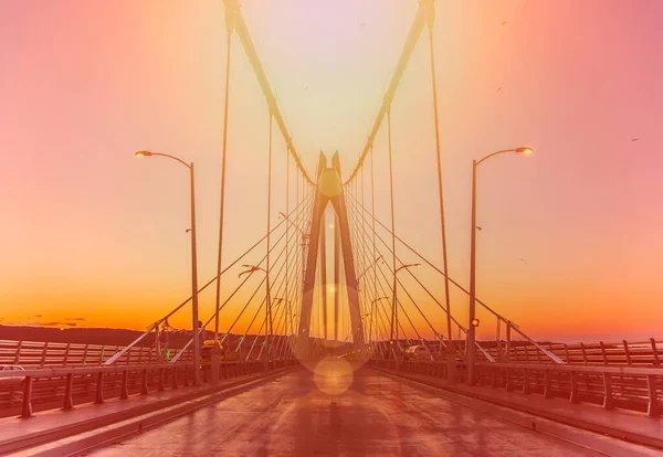 Ponte Yavuz Sultan Selim Vista Meio Istambul — Fotografia de Stock