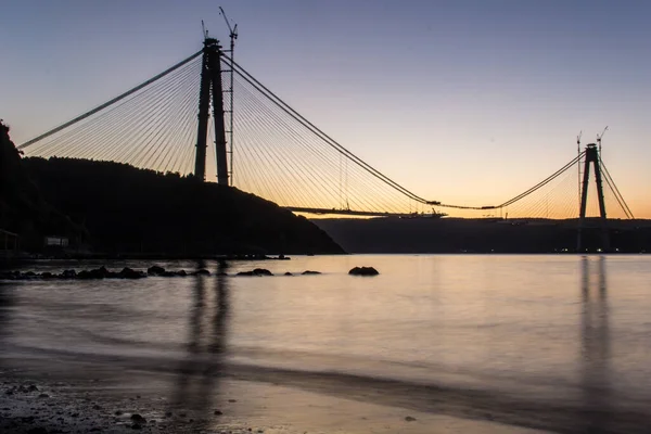 Istanbul Turkey Februari 2016 Yavuz Sultan Selim Bridge Third Bridge — Stockfoto