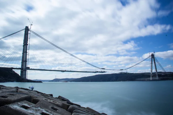 Istanbul Turquia Fevereiro 2016 Ponte Yavuz Sultan Selim Terceira Ponte — Fotografia de Stock