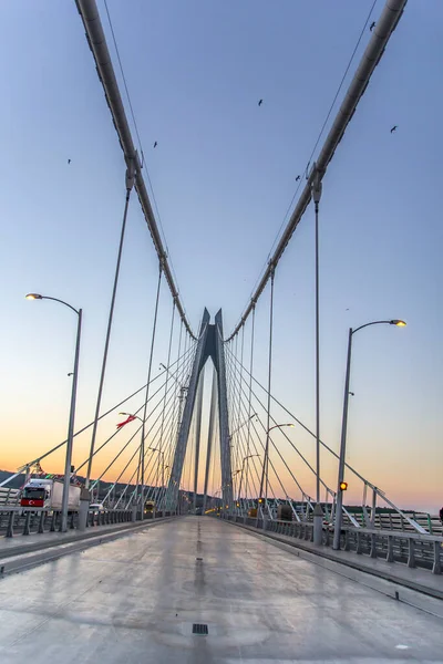 Yavuz Sultan Selim Bridge Στη Μέση Θέα Από Την Κωνσταντινούπολη — Φωτογραφία Αρχείου