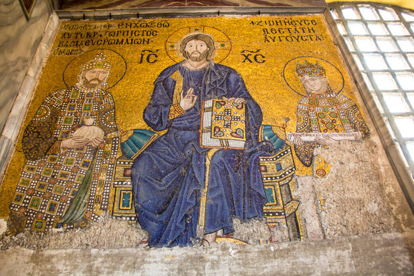 ISTANBUL, TURKEY - April 23, 2016; Hagia Sophia is a former Greek Orthodox Christian patriarchal basilica (church), later an imperial mosque, and now a museum in Istanbul,Turkey.