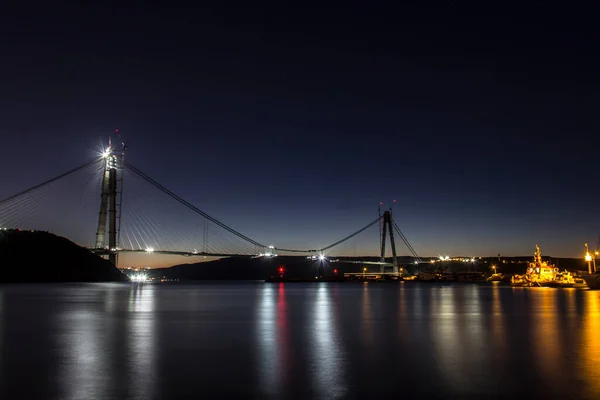 Istanbul Turkey 2016 Február Yavuz Sultan Selim Bridge Harmadik Híd — Stock Fotó