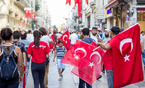 Istanbul Türkei August Millionen Menschen Versammelten Sich August Einem Versammlungsort — Stockfoto