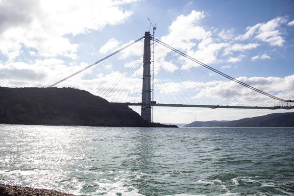 Istanbul Turquia Fevereiro 2016 Ponte Yavuz Sultan Selim Terceira Ponte — Fotografia de Stock