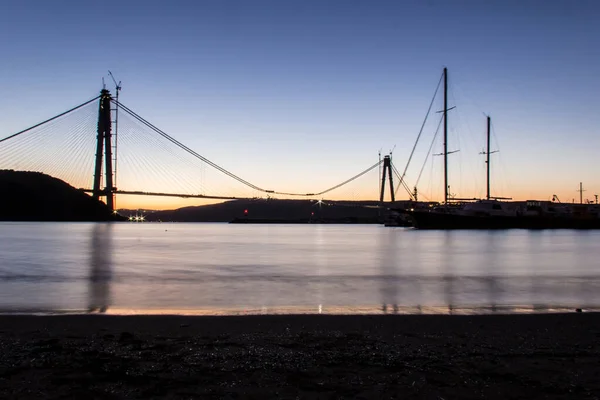 Istanbul Turkey 2016 Február Yavuz Sultan Selim Bridge Harmadik Híd — Stock Fotó