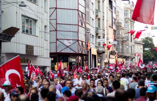 Istanbul Agosto Turquía Millones Personas Reunieron Agosto Lugar Reunión Área — Foto de Stock