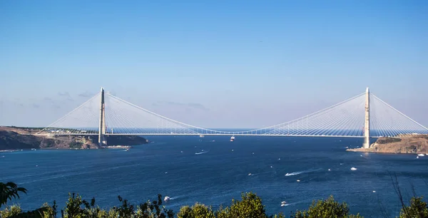 Yavuz Sultan Selim Köprüsü Üçüncü Köprü Stanbul Dan Gelen Yeni — Stok fotoğraf