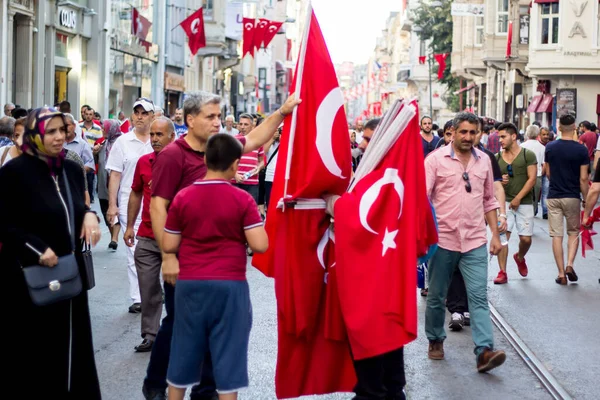 Stanbul Turkey Ağustos Milyonlarca Insan Ağustos 2016 Tarihinde Temmuz Darbe — Stok fotoğraf