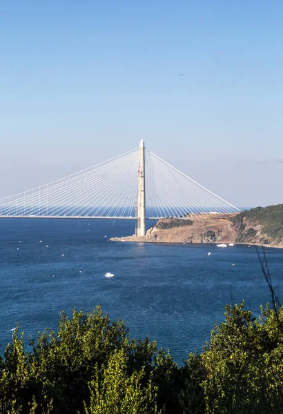 Stanbul Turkey Şubat 2016 Yavuz Sultan Selim Köprüsü Üçüncü Köprü — Stok fotoğraf