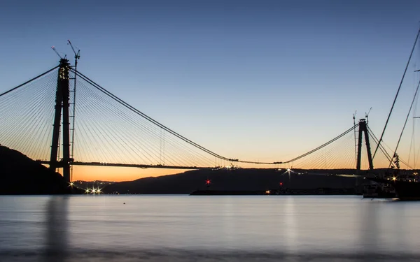 Istanbul Türkei Februar 2016 Yavuz Sultan Selim Brücke Dritte Brücke — Stockfoto