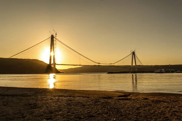 Istanbul Turkey Helmikuuta 2016 Yavuz Sultan Selim Bridge Third Bridge — kuvapankkivalokuva