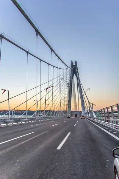 Yavuz Sultan Selim Bridge Στη Μέση Θέα Από Την Κωνσταντινούπολη — Φωτογραφία Αρχείου