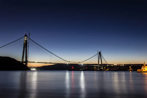 Istanbul Turkey 2016 Február Yavuz Sultan Selim Bridge Harmadik Híd — Stock Fotó