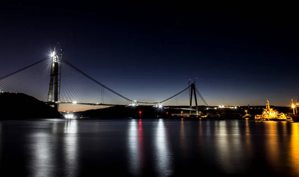 Istanbul Turkey Februari 2016 Yavuz Sultan Selim Bridge Third Bridge — Stockfoto