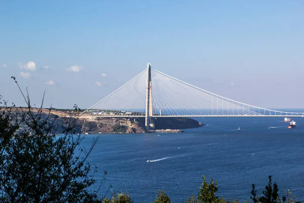 Stanbul Turkey Şubat 2016 Yavuz Sultan Selim Köprüsü Üçüncü Köprü — Stok fotoğraf