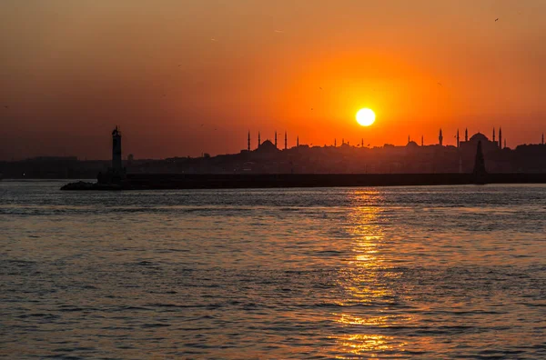 Sunset Kadikoy Istanbul Turkey — Stock Photo, Image