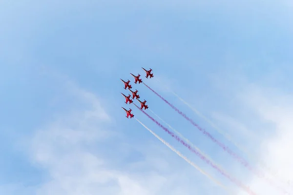 Yenikapi Istanbul Turkey Május Török Csillagok Turk Yildizlari Légierő Aerobic — Stock Fotó