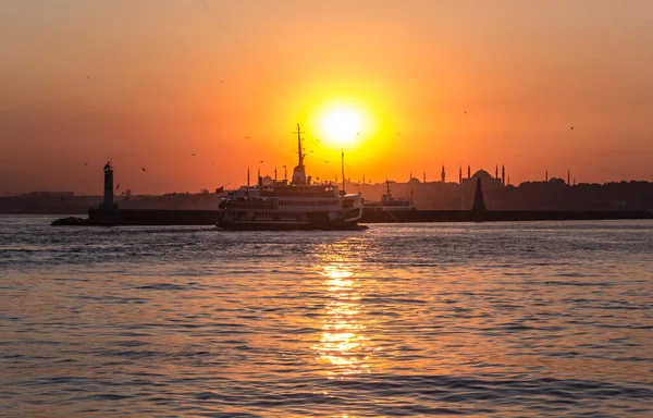 Coucher Soleil Kadikoy Istanbul Dinde — Photo