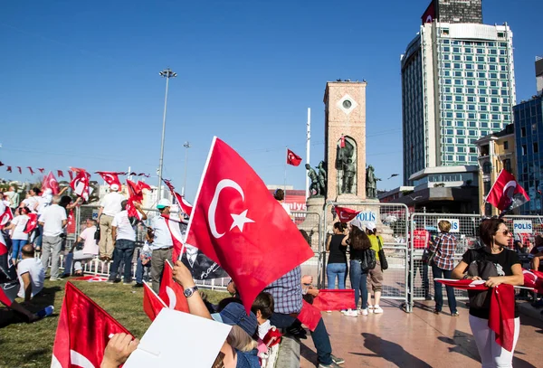 Istanbul Agosto Turquía Millones Personas Reunieron Agosto Lugar Reunión Área —  Fotos de Stock