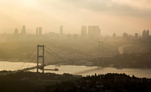 Turecko Přejmenovalo Most Bosporus Most Mučedníků Července Temmuz Sehitler Koprusu — Stock fotografie