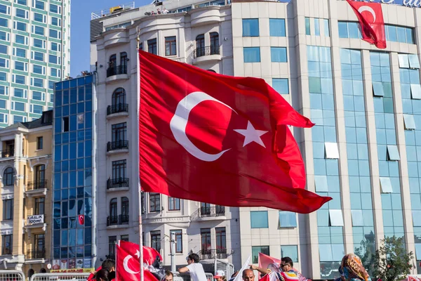 Istanbul Turquia Agosto Milhões Pessoas Reuniram Agosto Local Reunião Área — Fotografia de Stock