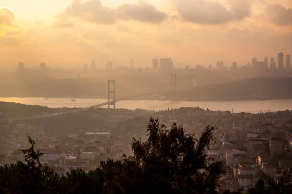 Туреччина Перейменовує Босфорський Міст Липня Мучеників Temmuz Sehitler Koprusu Стамбул — стокове фото