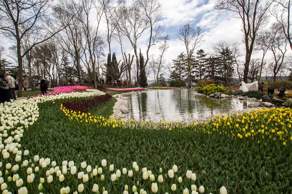 Türkei Istanbul April 2017 Emirgan Park Und Tulpen — Stockfoto