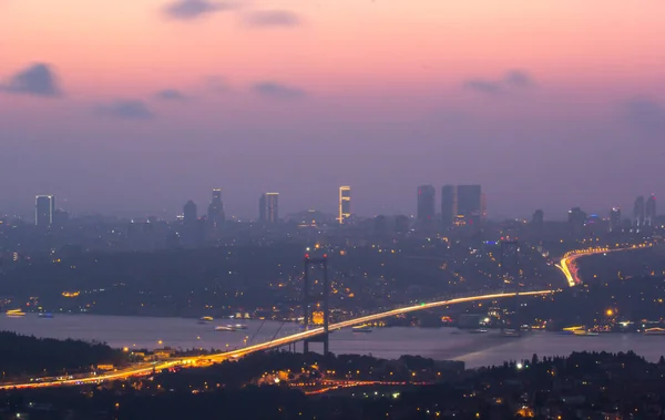 Turkije Omgedoopt Tot Bosporusbrug Juli Martelaarsbrug Temmuz Sehitler Koprusu Istanbul — Stockfoto