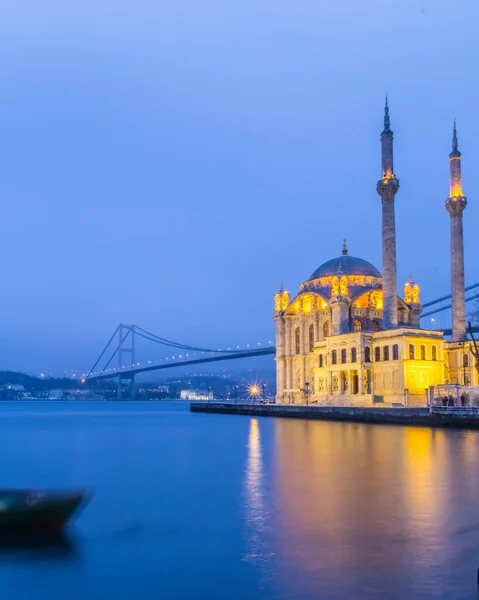 Ortakoy Mosque Bosphorus Bridge Istanbul Turkey — Stock Photo, Image
