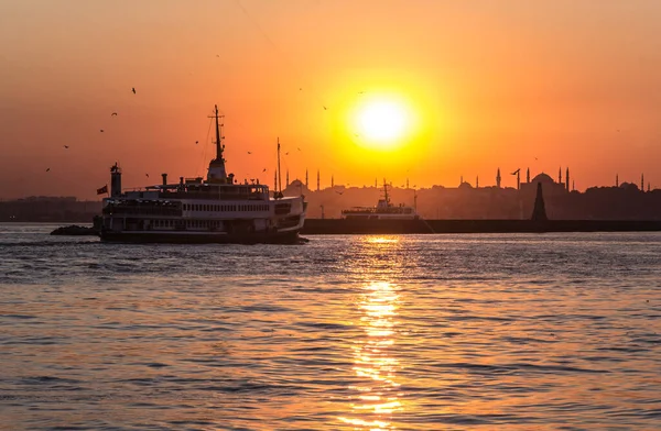 Sunset Kadikoy Istanbul Turkey — Stock Photo, Image