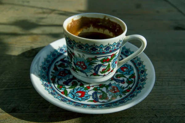 Turecka Kawa Tle Stołu — Zdjęcie stockowe
