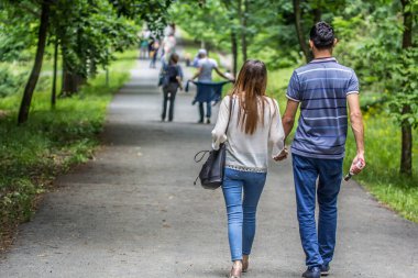 İSTANBUL, TURKEY - 15 Nisan lale festivali İstanbul 'da 2017 yılında Türkiye' nin Gulhane Park kentinde