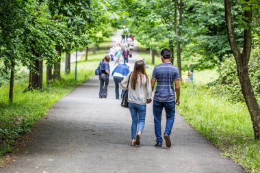 İSTANBUL, TURKEY - 15 Nisan lale festivali İstanbul 'da 2017 yılında Türkiye' nin Gulhane Park kentinde
