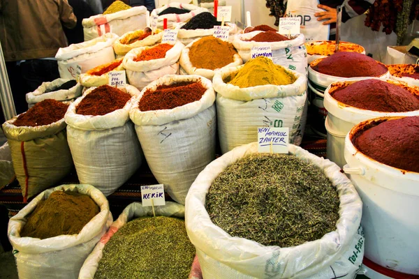 Melike Hatun Bazaar Frauenbasar Traditionellen Türkischen Lebensmittelbasar Von Oben Basar — Stockfoto