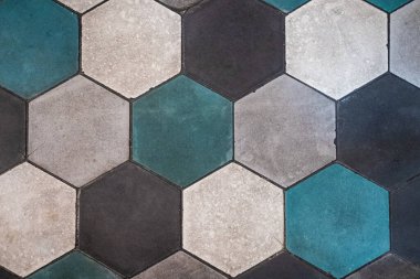 Renkli Mozaik. Seramik Döşemeli zemin arkaplan, doku