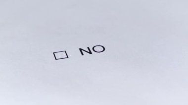 Test kutusunu ve anket HAYIR formundaki yazıyı işaretle