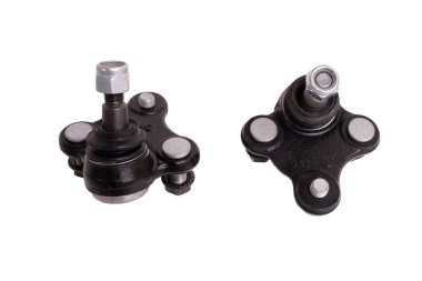 Araba tekerleği eklemleri izole edilmiş. Yeni küresel araba parçaları top eklemleri