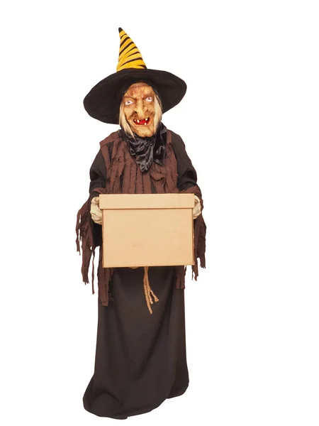 Terrible witch isolated on a white background. Halloween concept