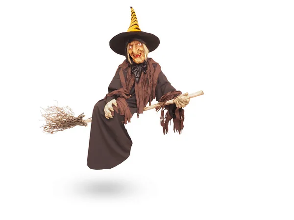 Terrible witch isolated on a white background. Halloween concept — Stock Photo, Image