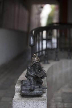 Polonya eski Wroclaw binalar güzel mimari unsurları.